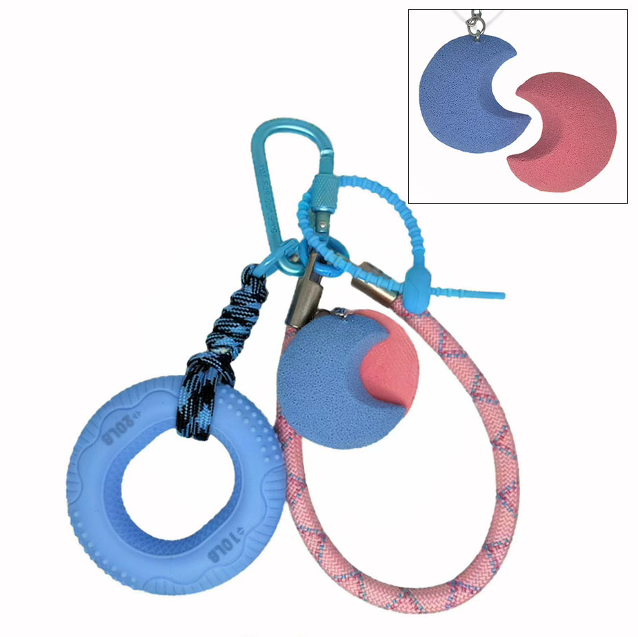Grip Strength Trainer Stress Spinner Keychain Bag Charm Carabiner Handmade Gift