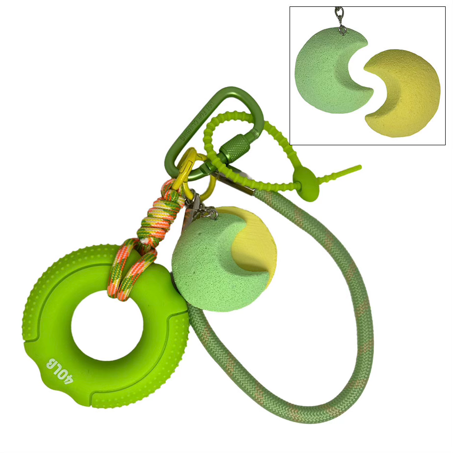 Grip Strength Trainer Stress Spinner Keychain Bag Charm Carabiner Handmade Gift