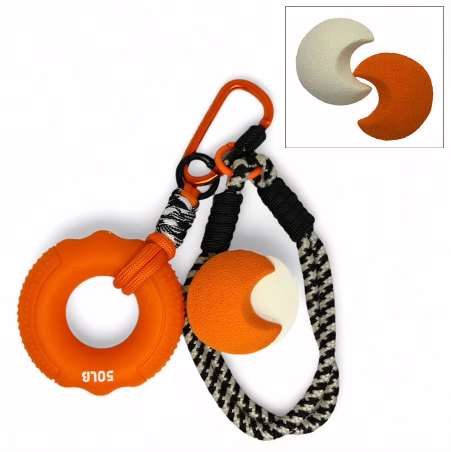 Grip Strength Trainer Stress Spinner Keychain Bag Charm Carabiner Handmade Gift