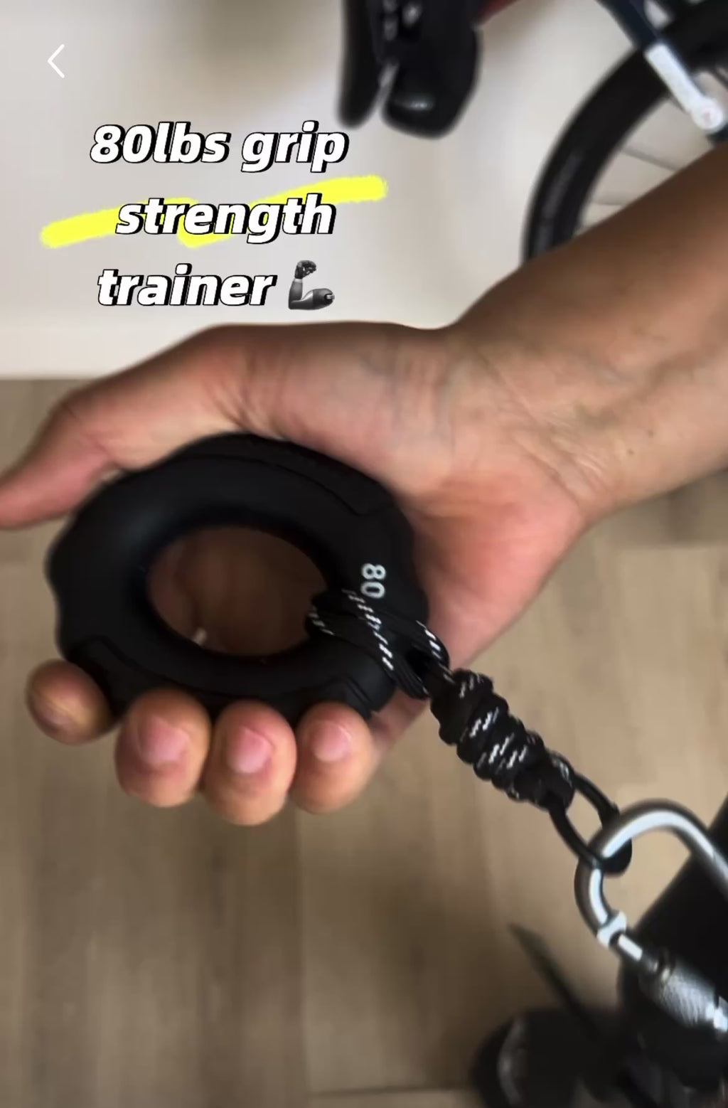 Grip Strength Trainer Stress Spinner Keychain Bag Charm Carabiner Handmade Gift